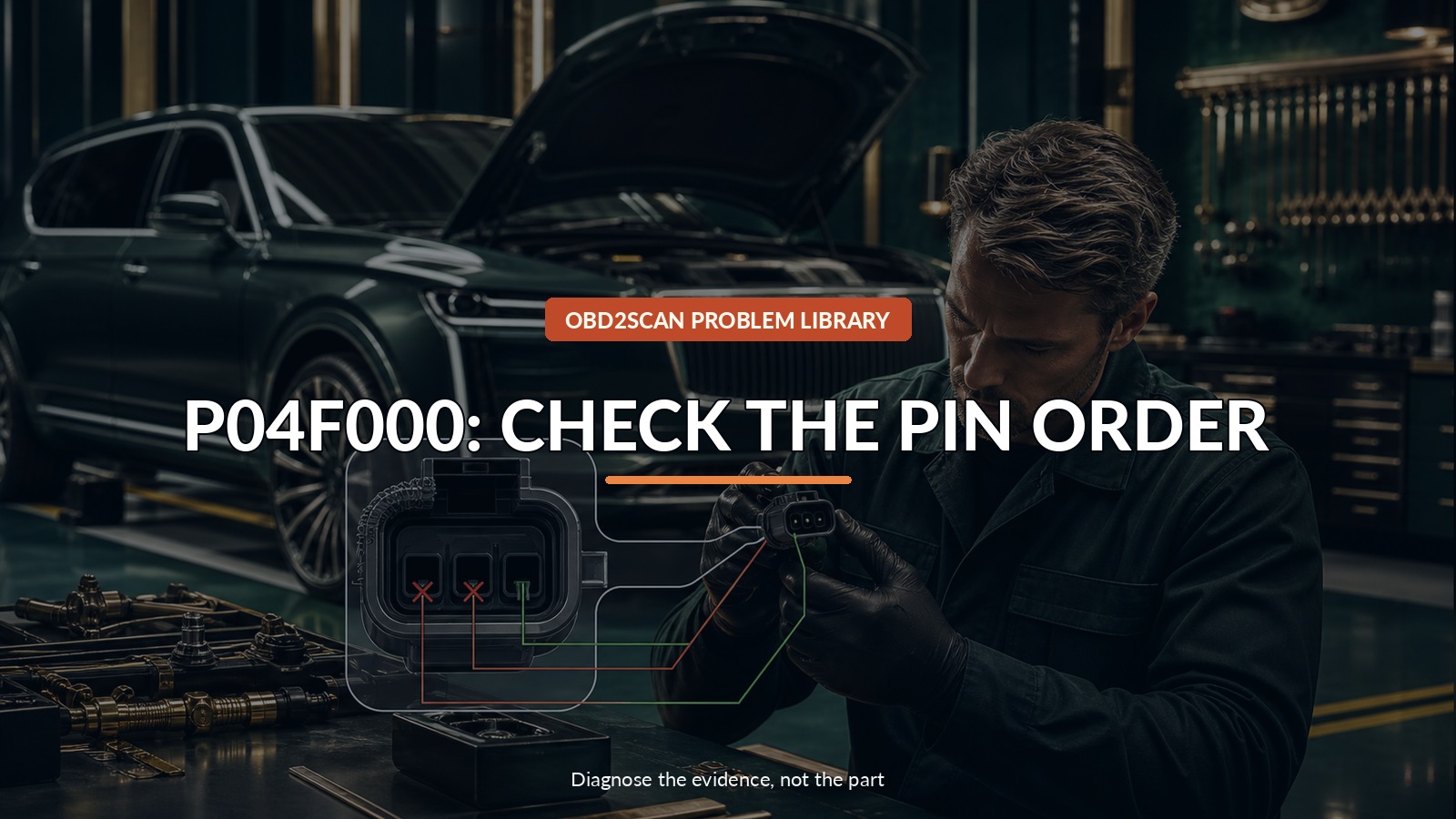 P04F000: Check The Pin Order — conceptual diagnostic scene