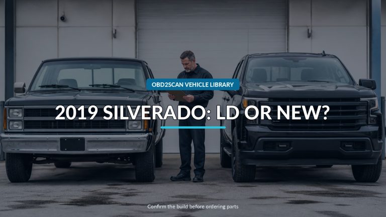 2019 Silverado: Ld Or New? — conceptual vehicle identity-verification scene