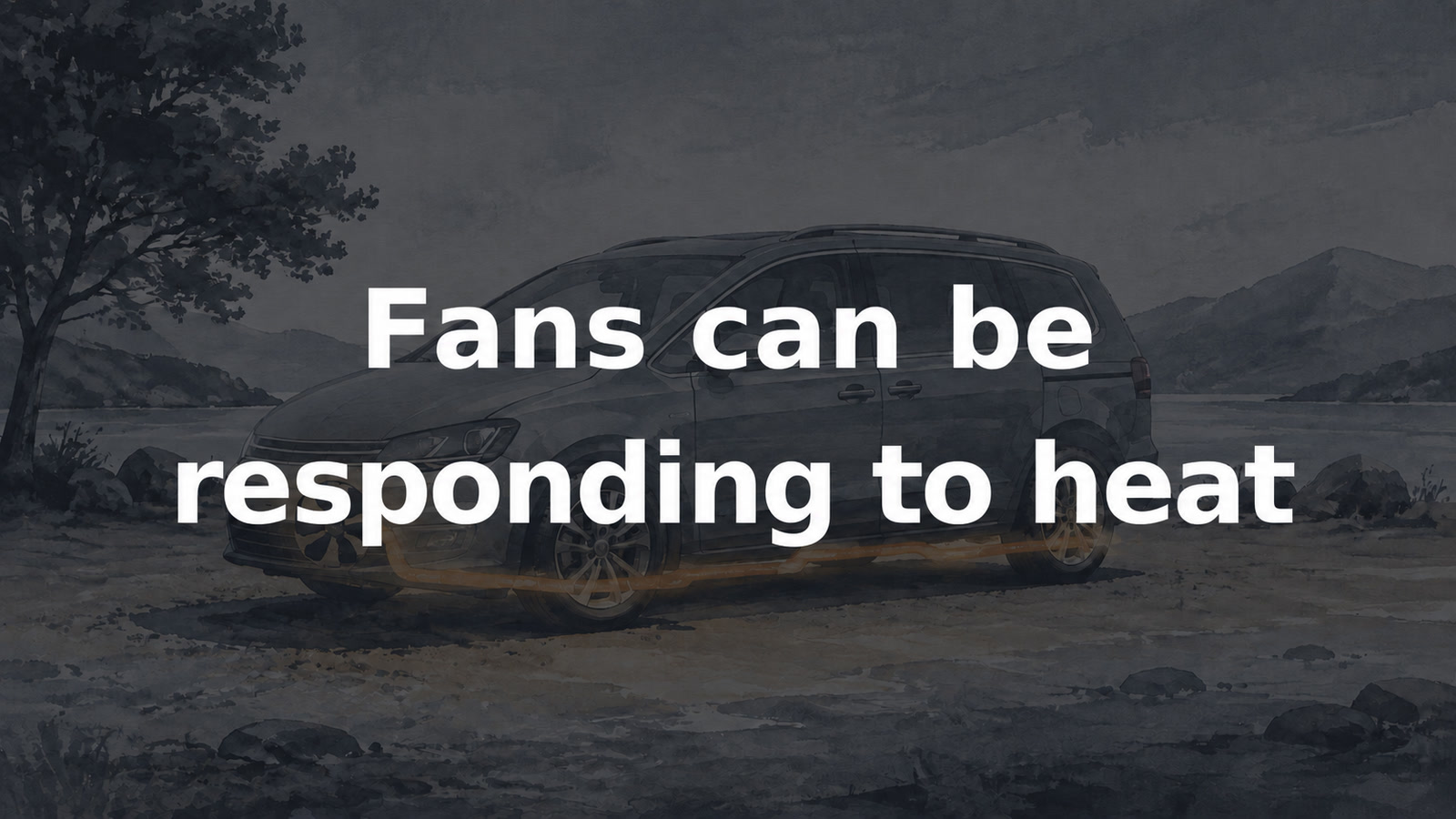 Conceptual editorial illustration: Fans can be / responding to heat