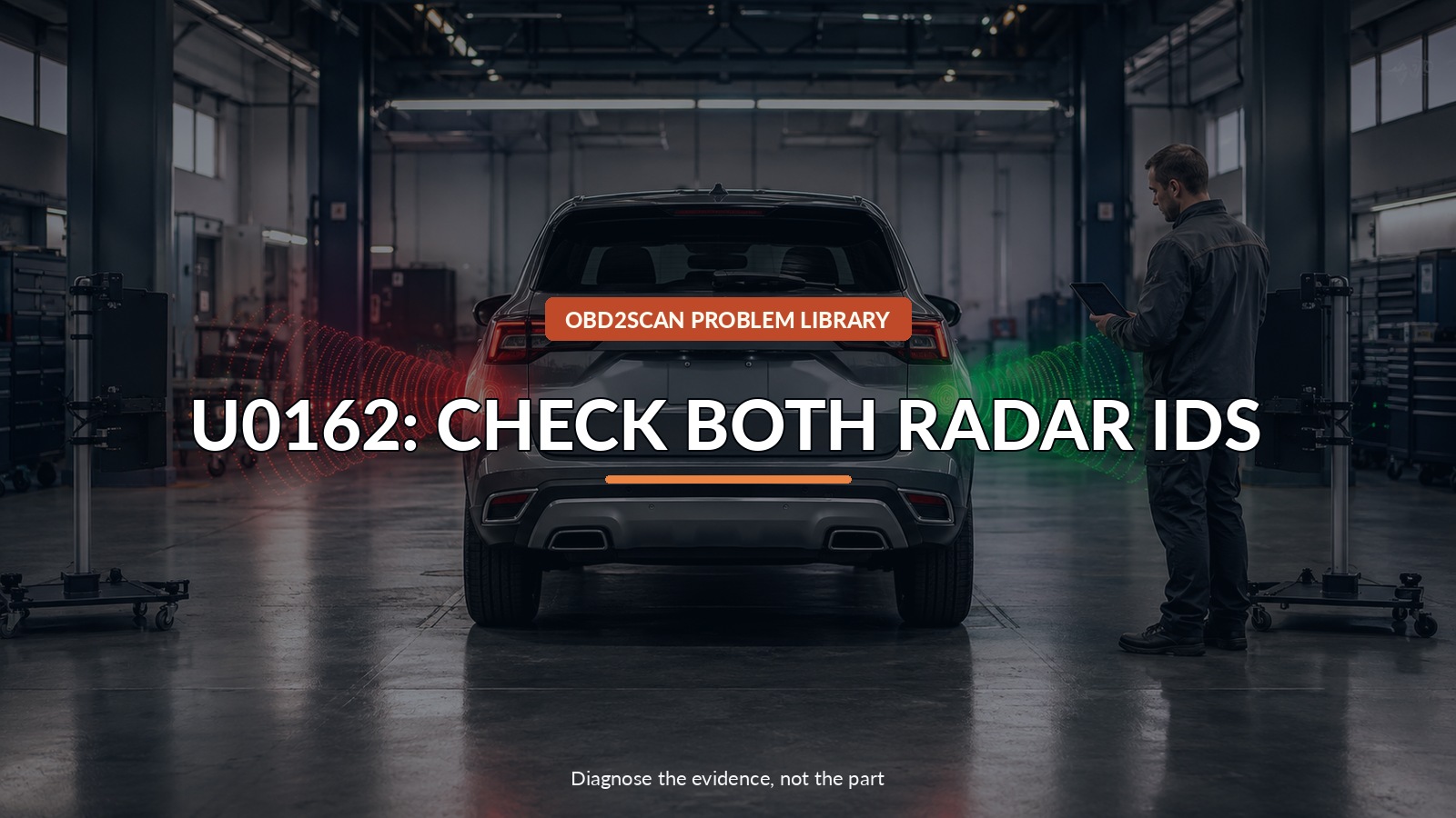 U0162: Check Both Radar Ids — conceptual diagnostic scene