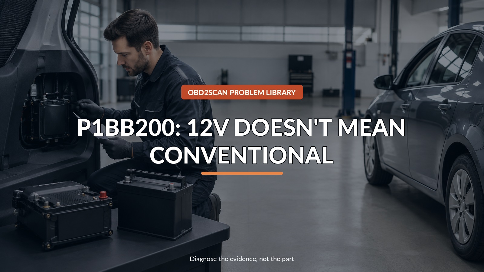 P1Bb200: 12V Doesn'T Mean Conventional — conceptual diagnostic scene