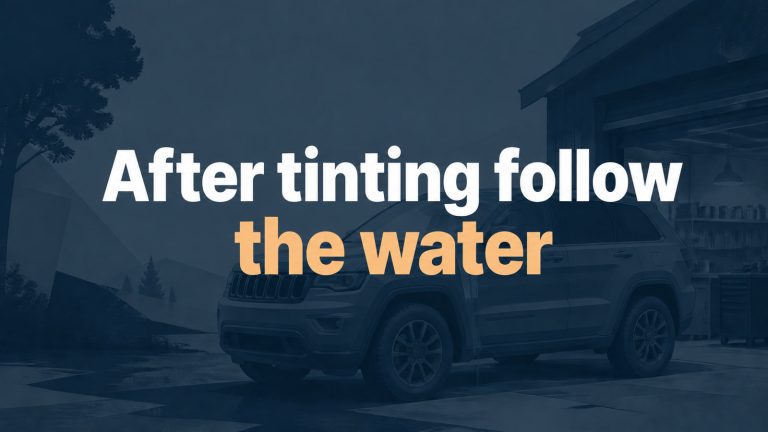 Conceptual editorial illustration: After tinting follow / the water