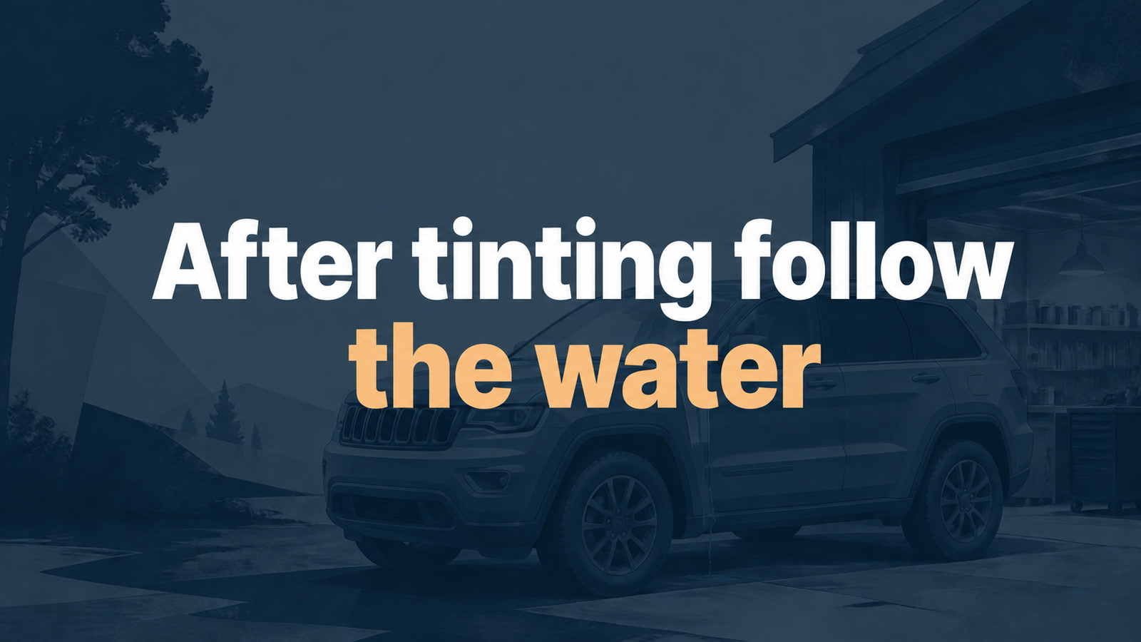 Conceptual editorial illustration: After tinting follow / the water