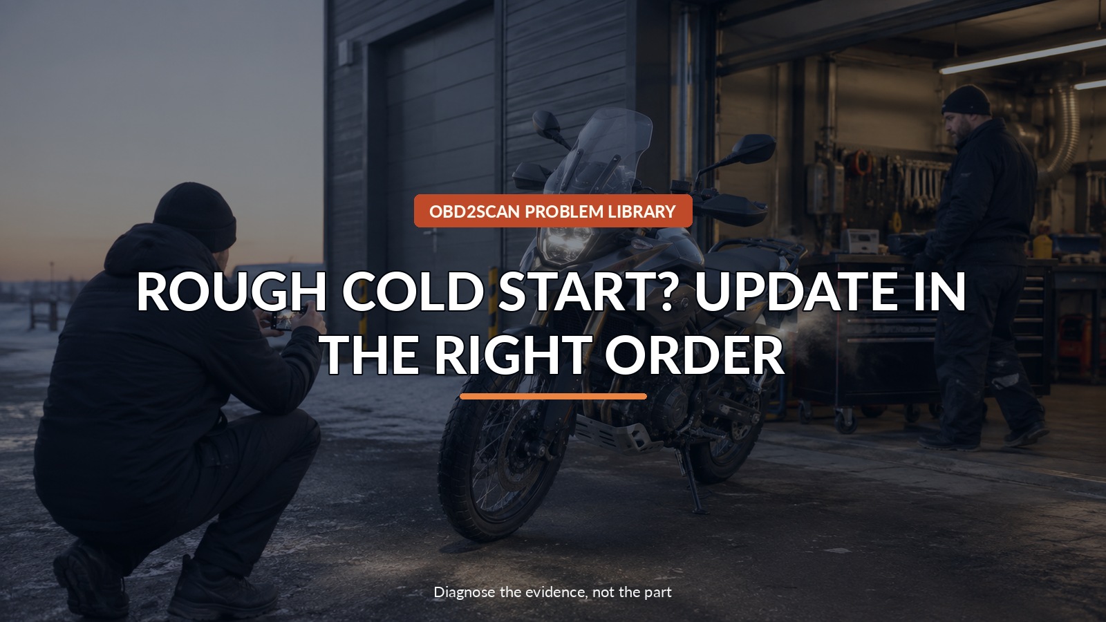 Rough Cold Start? Update In The Right Order — conceptual diagnostic scene