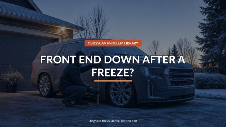 Front End Down After A Freeze? — conceptual diagnostic scene
