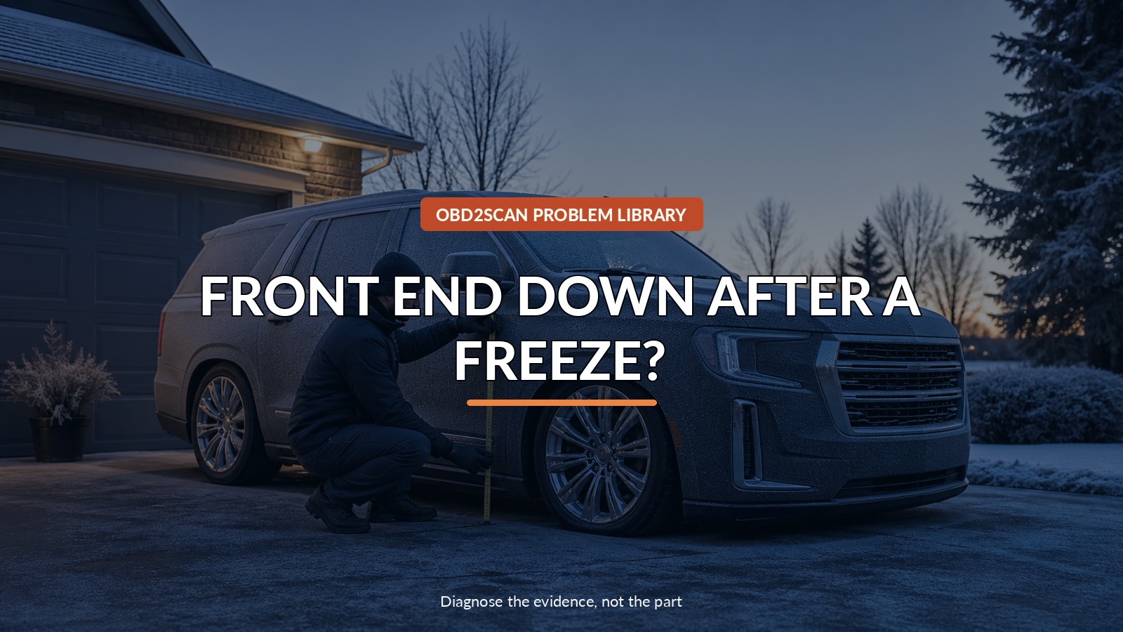 Front End Down After A Freeze? — conceptual diagnostic scene