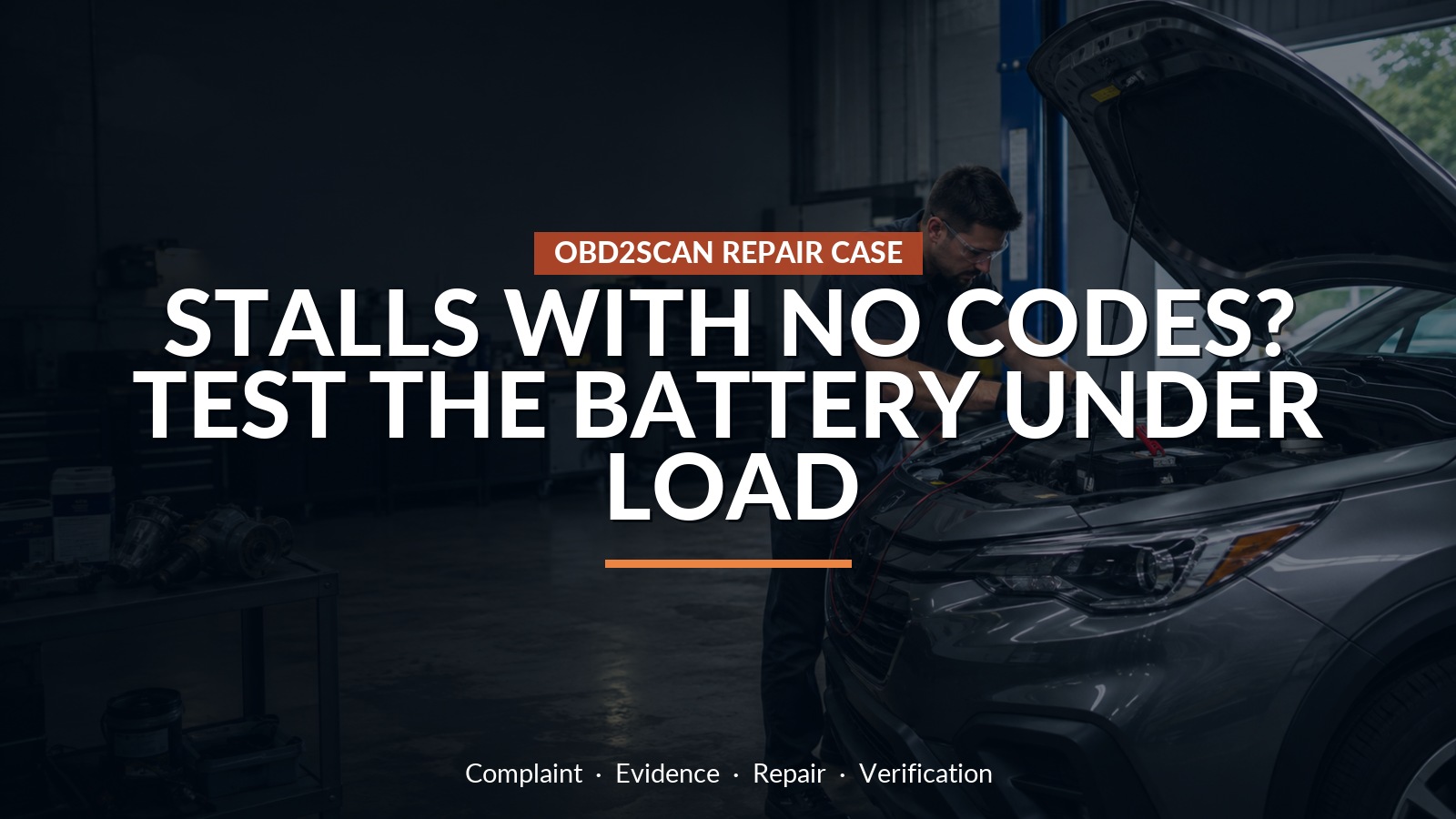 Stalls With No Codes? Test The Battery Under Load — conceptual repair scene