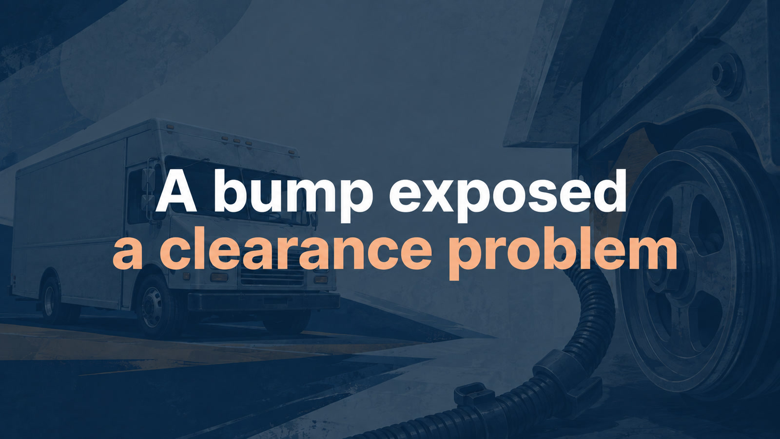 Conceptual editorial illustration: A bump exposed / a clearance problem