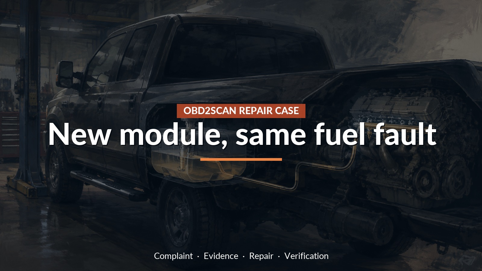 Conceptual editorial illustration: New module, same fuel fault