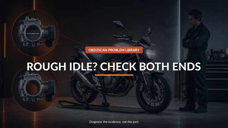Rough Idle? Check Both Ends — conceptual diagnostic scene