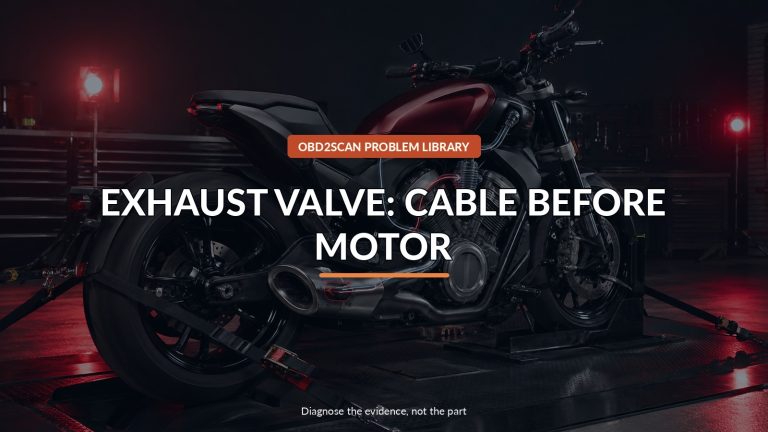 Exhaust Valve: Cable Before Motor — conceptual diagnostic scene