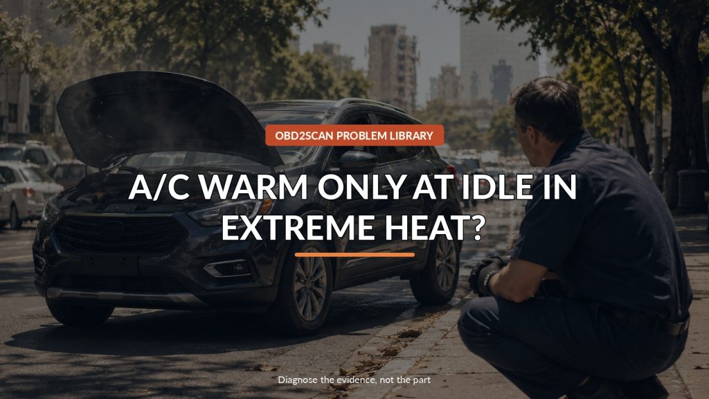 Bronco Sport A/C Warm at Idle Above 100°F? Confirm the Exact Pattern