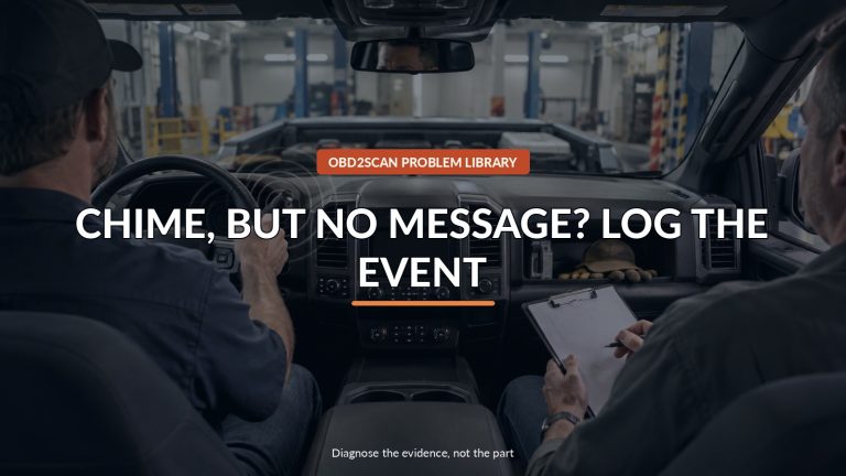Chime, But No Message? Log The Event — conceptual diagnostic scene
