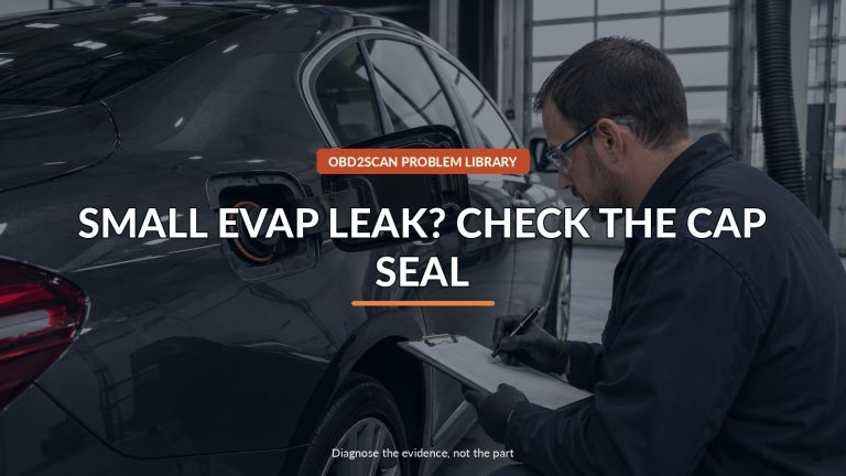 Small Evap Leak? Check The Cap Seal — conceptual diagnostic scene