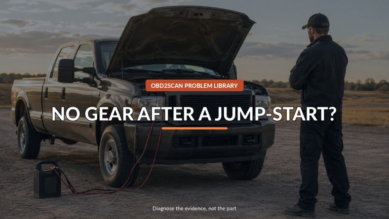 No Gear After A Jump-Start? — conceptual diagnostic scene