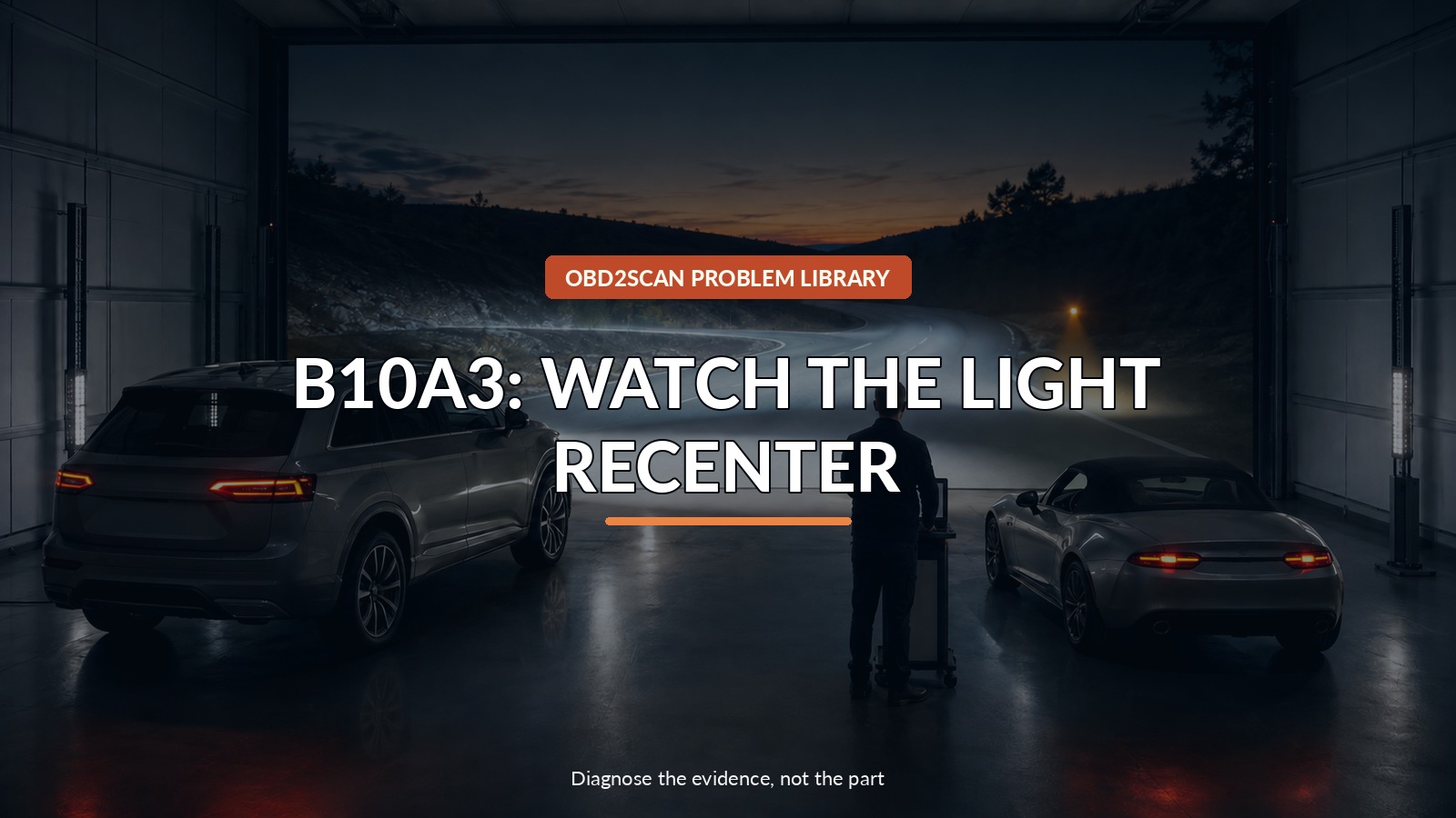 B10A3: Watch The Light Recenter — conceptual diagnostic scene