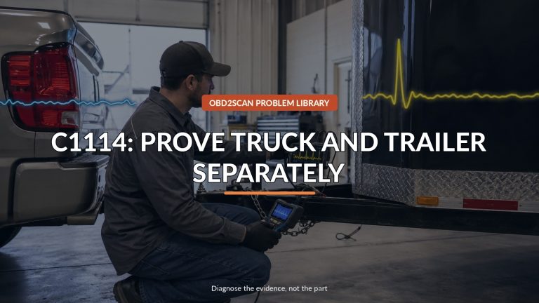 C1114: Prove Truck And Trailer Separately — conceptual diagnostic scene