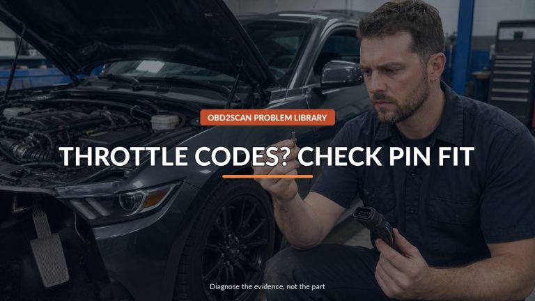 Throttle Codes? Check Pin Fit — conceptual diagnostic scene