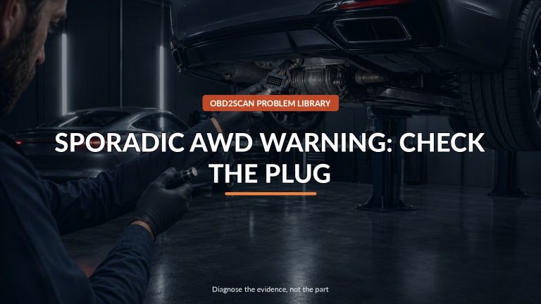 Sporadic Awd Warning: Check The Plug — conceptual diagnostic scene