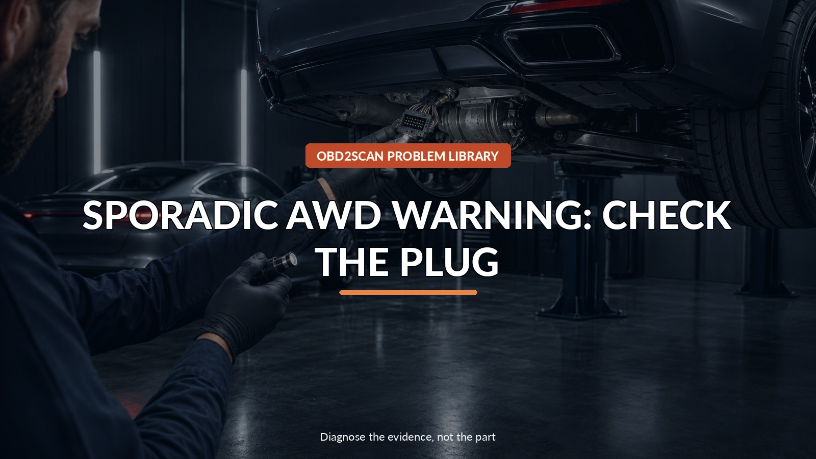 Sporadic Awd Warning: Check The Plug — conceptual diagnostic scene