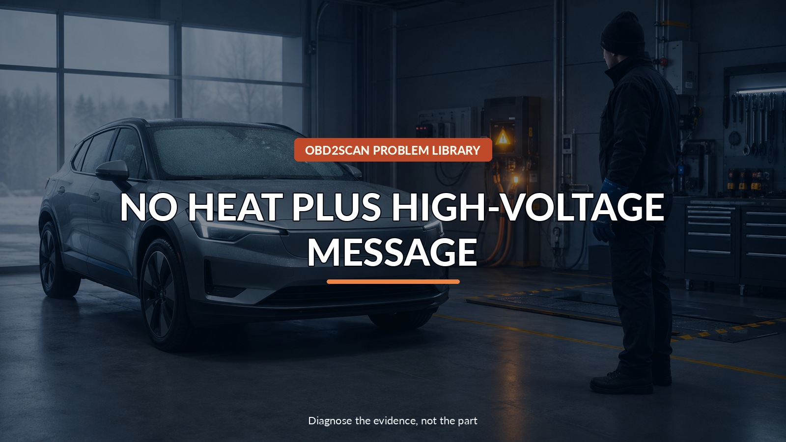 No Heat Plus High-Voltage Message — conceptual diagnostic scene