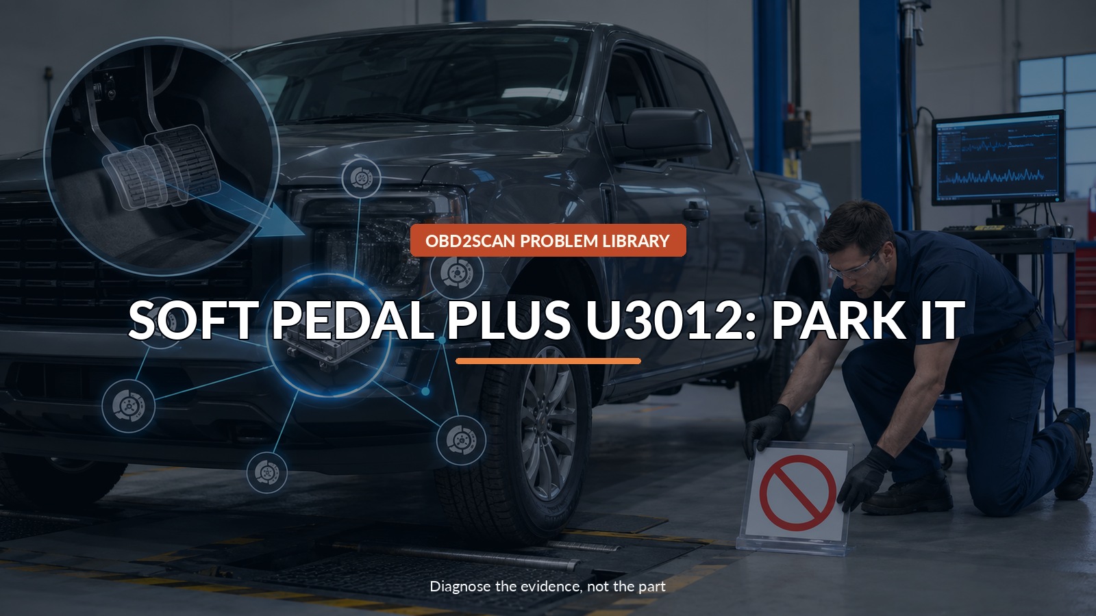 Soft Pedal Plus U3012: Park It — conceptual diagnostic scene