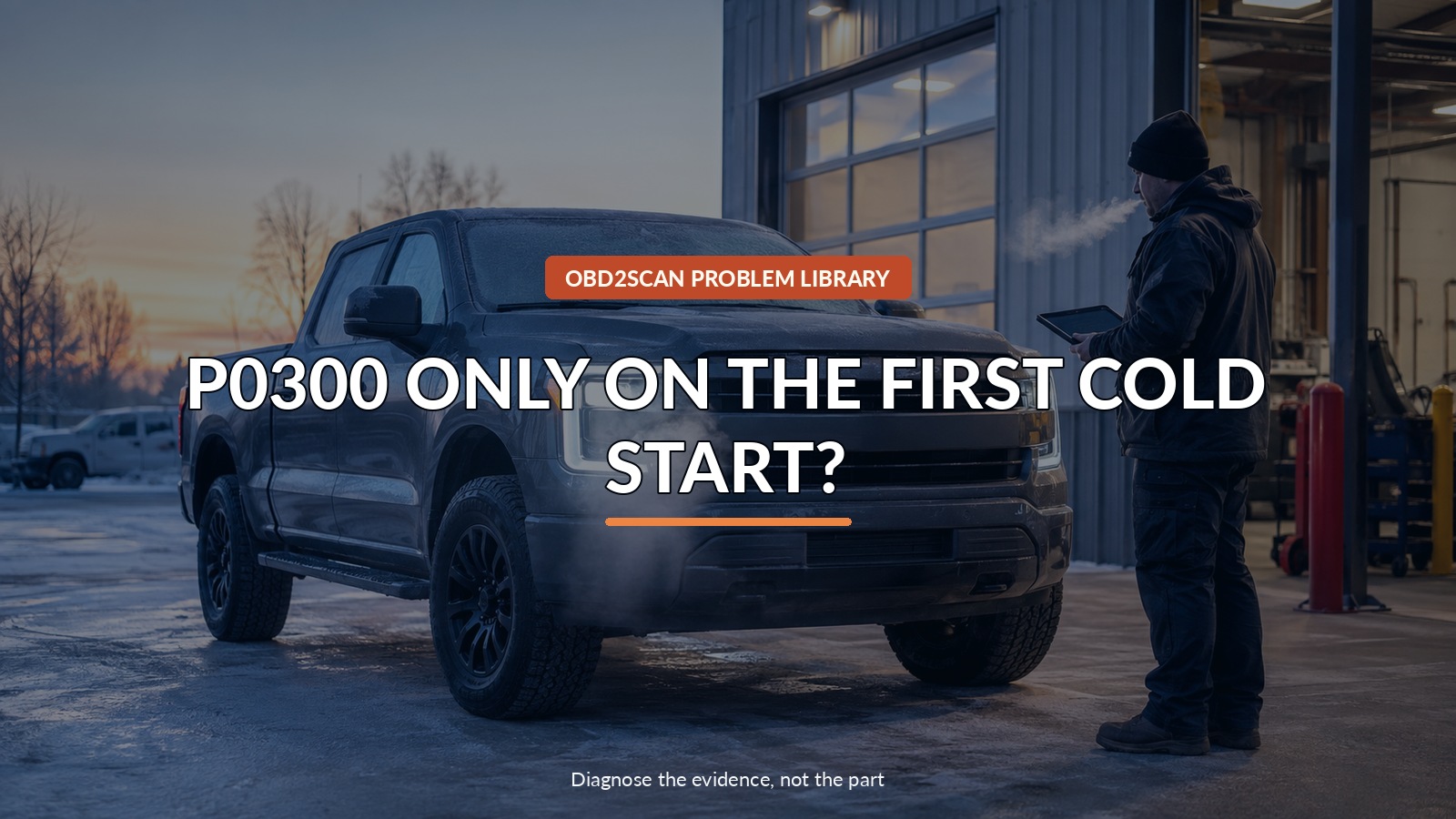 P0300 Only On The First Cold Start? — conceptual diagnostic scene