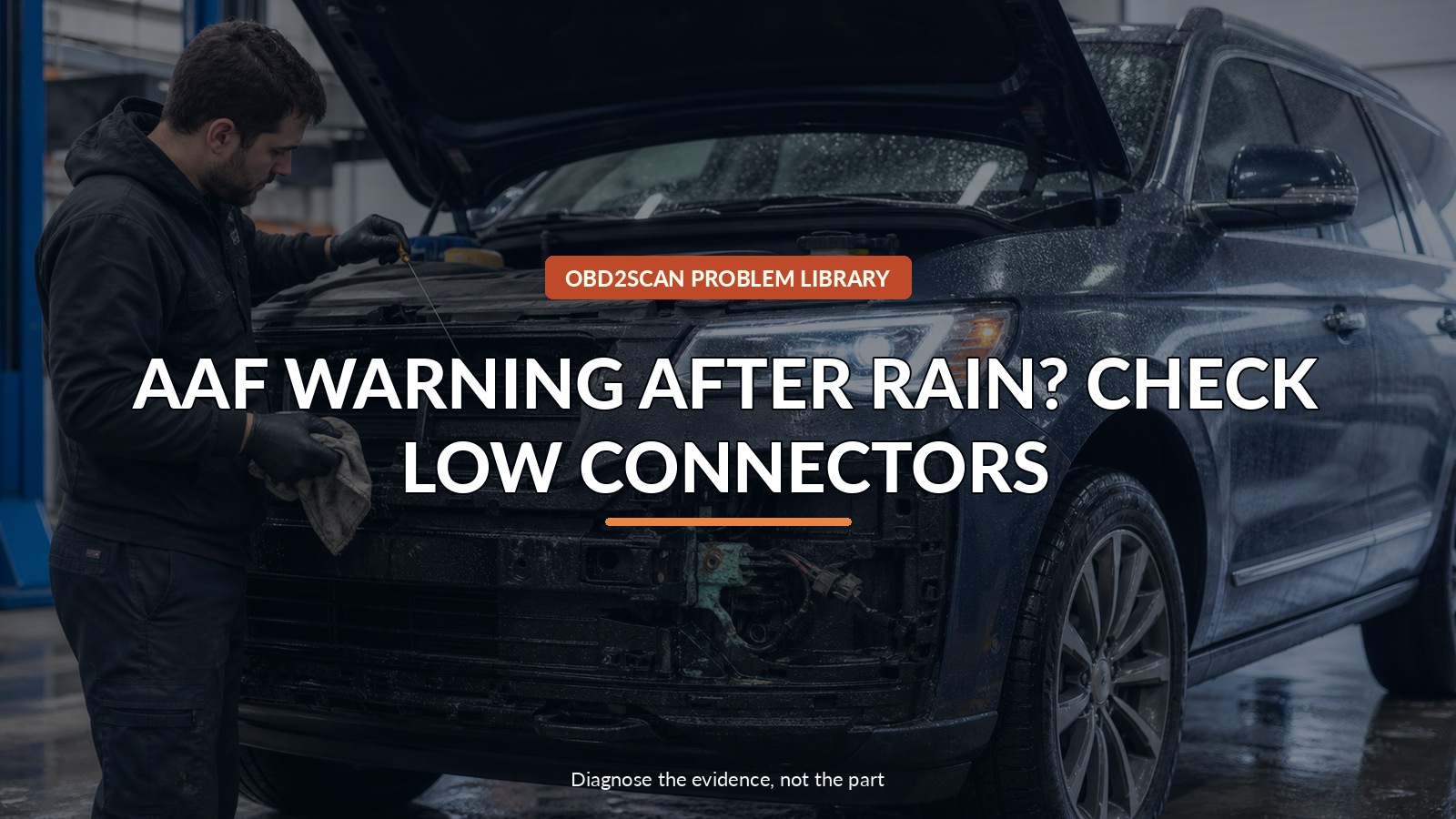 Aaf Warning After Rain? Check Low Connectors — conceptual diagnostic scene