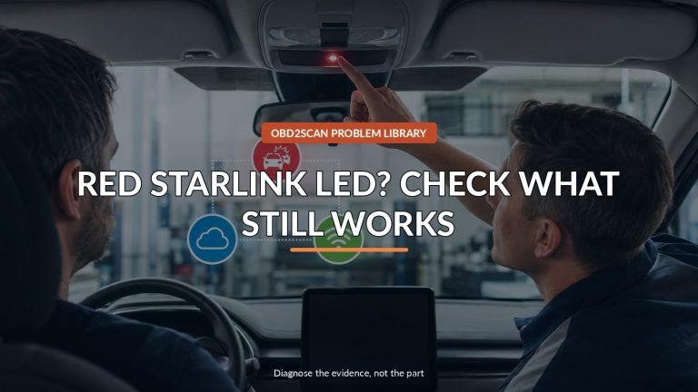 Red Starlink Led? Check What Still Works — conceptual diagnostic scene