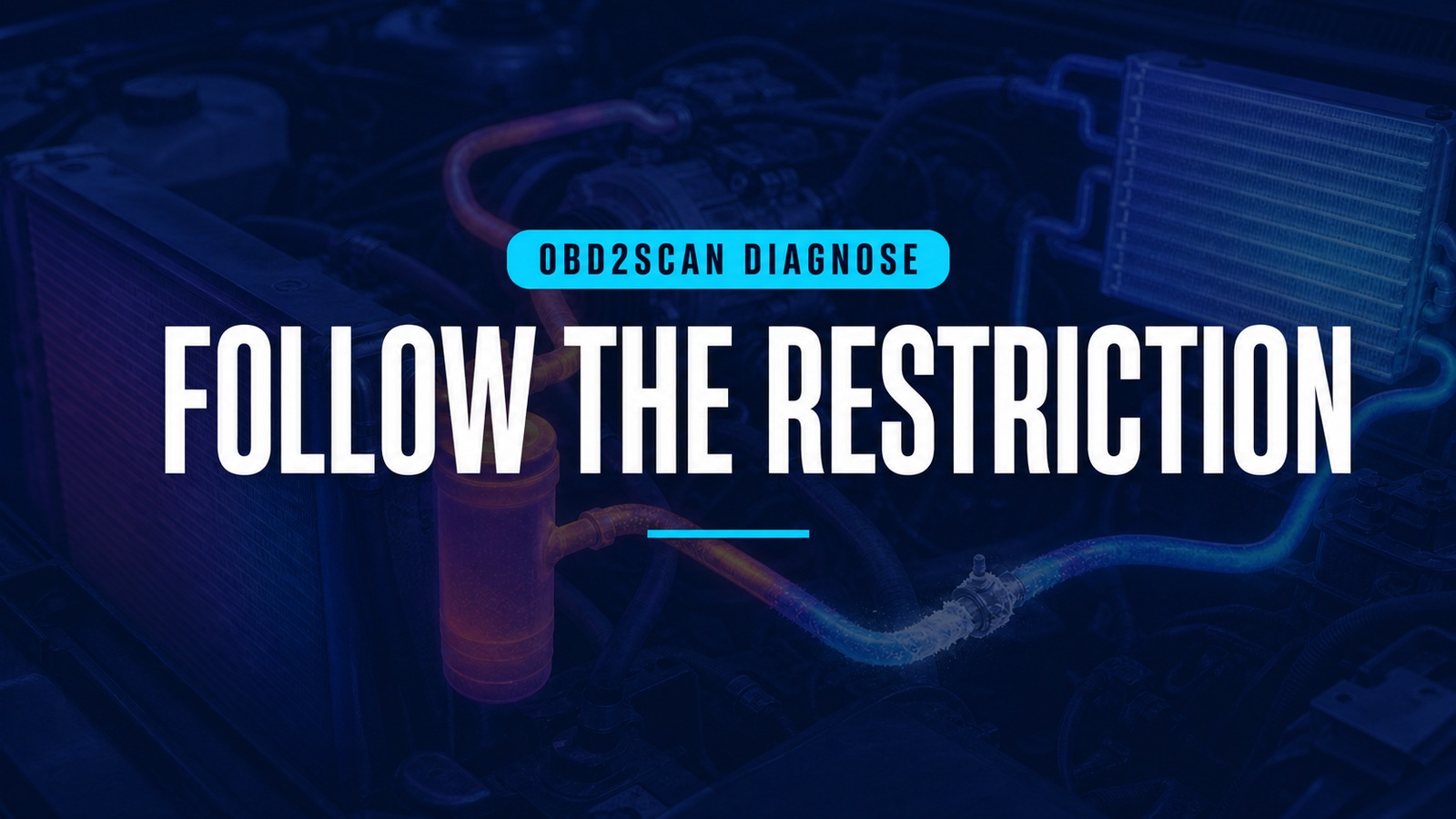 Follow The Restriction — conceptual diagnostic scene