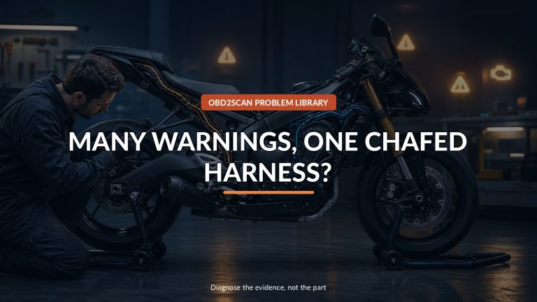 Many Warnings, One Chafed Harness? — conceptual diagnostic scene