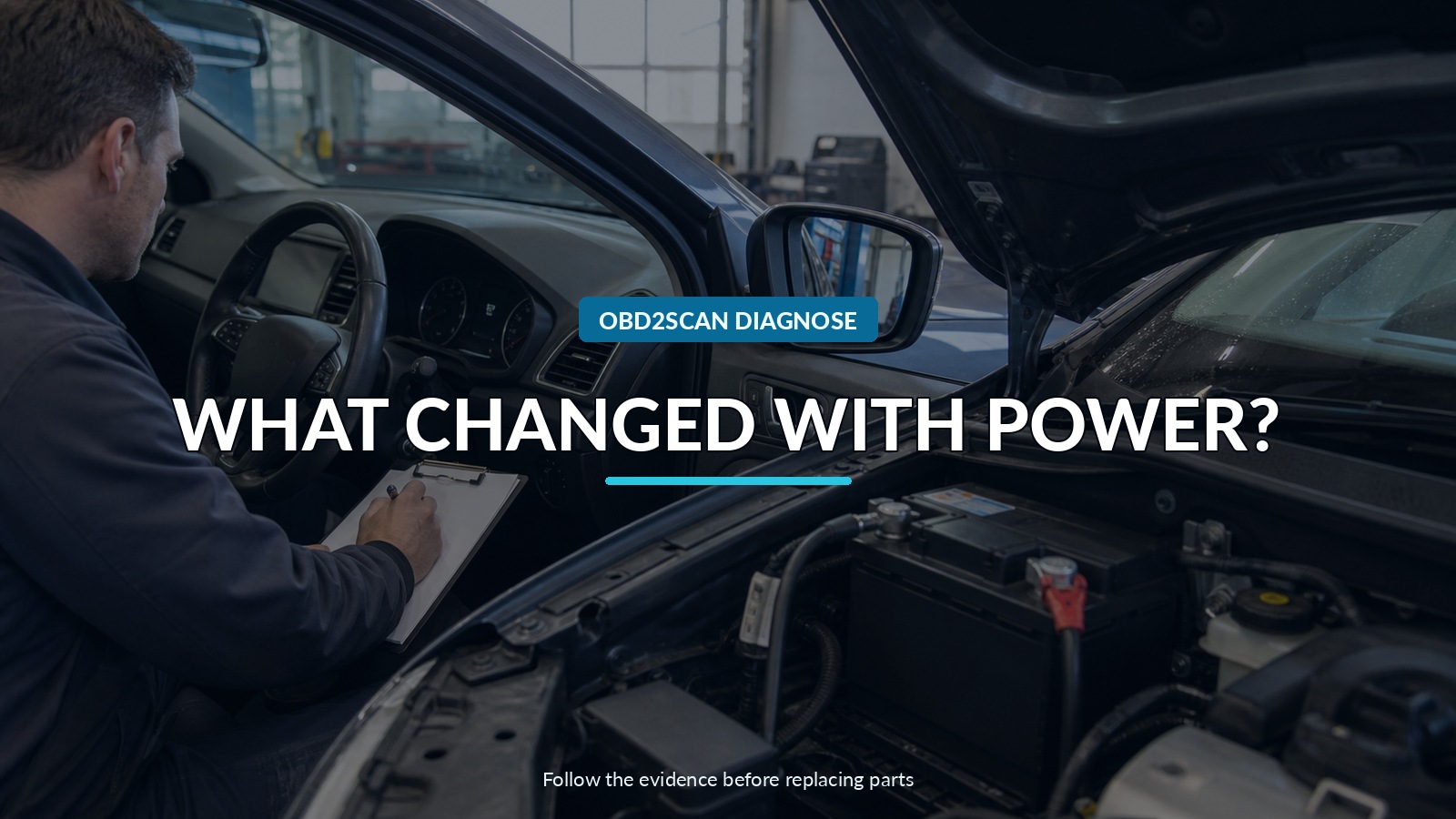 What Changed With Power? — conceptual diagnostic scene