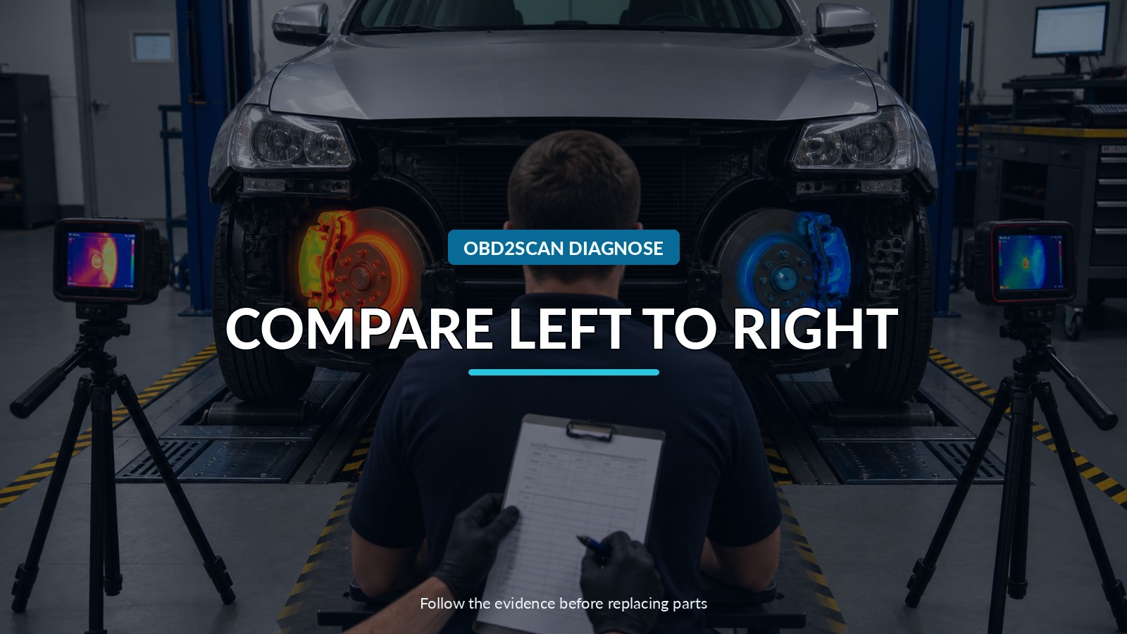 Compare Left To Right — conceptual diagnostic scene