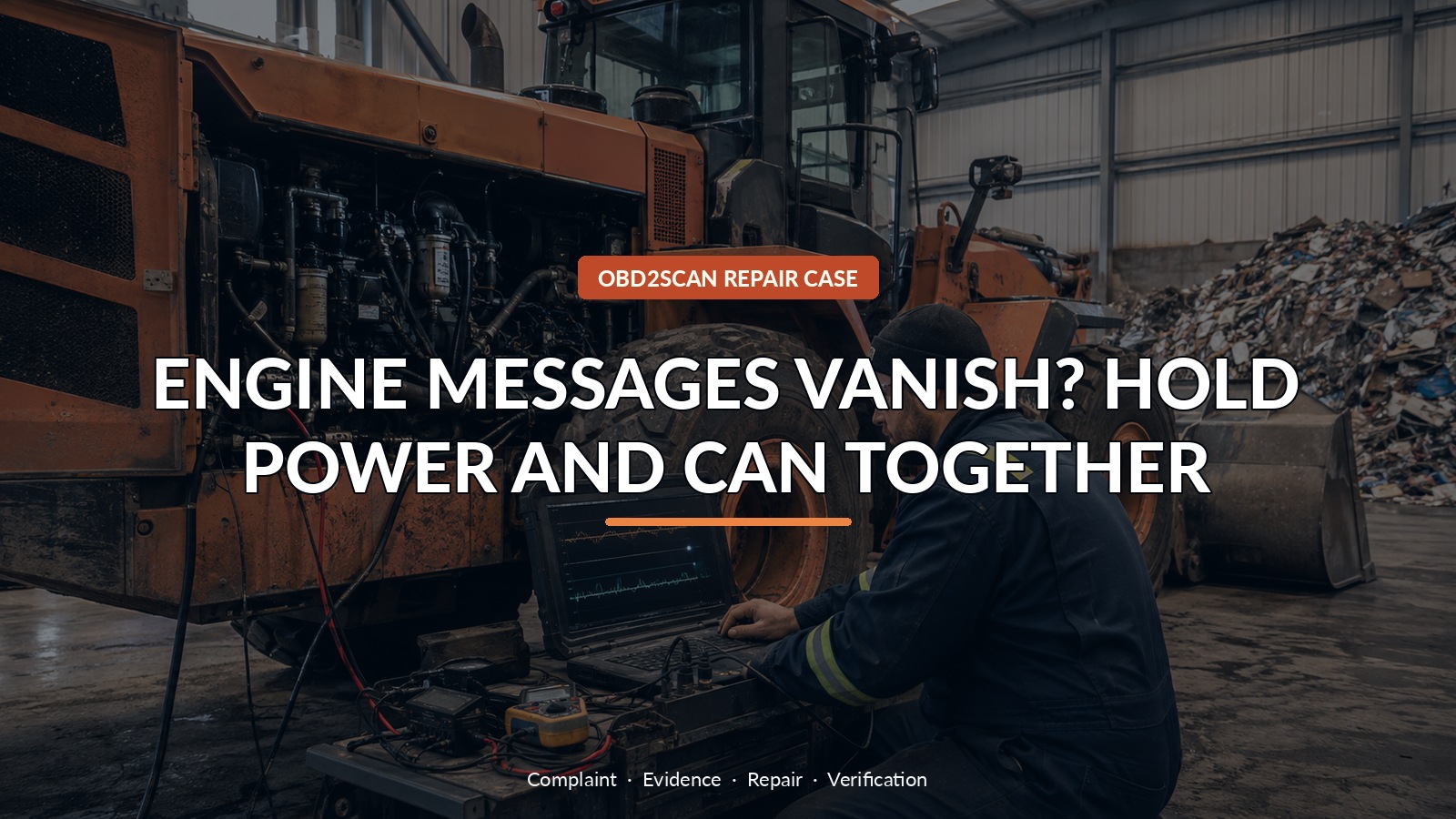 Engine Messages Vanish? Hold Power And Can Together — conceptual diagnostic scene