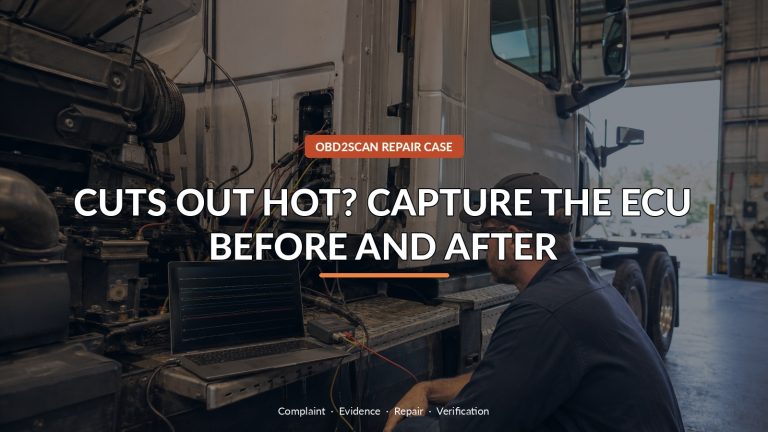 Cuts Out Hot? Capture The Ecu Before And After — conceptual diagnostic scene