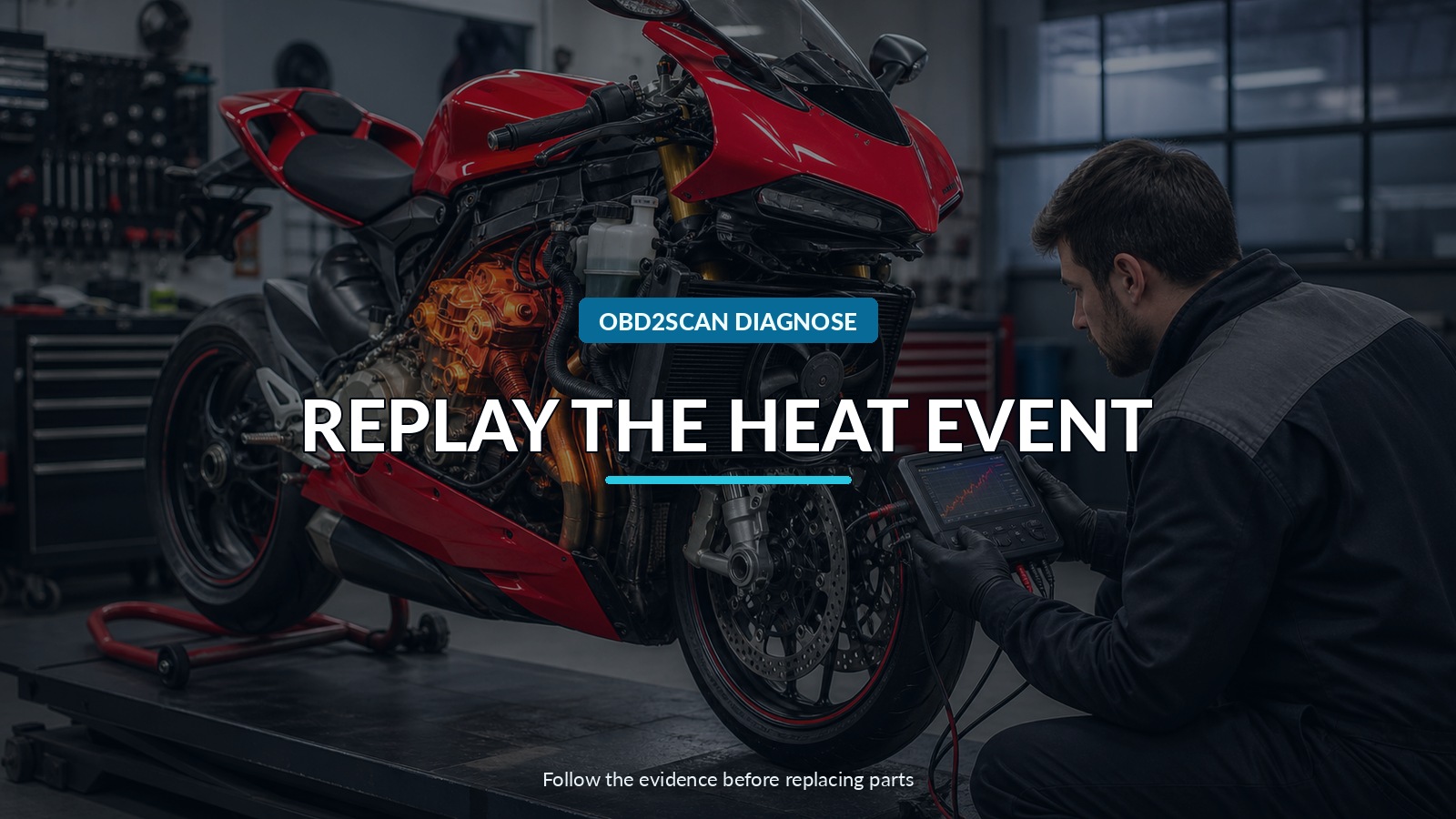 Replay The Heat Event — conceptual diagnostic scene