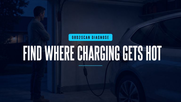 Find Where Charging Gets Hot — conceptual diagnostic scene