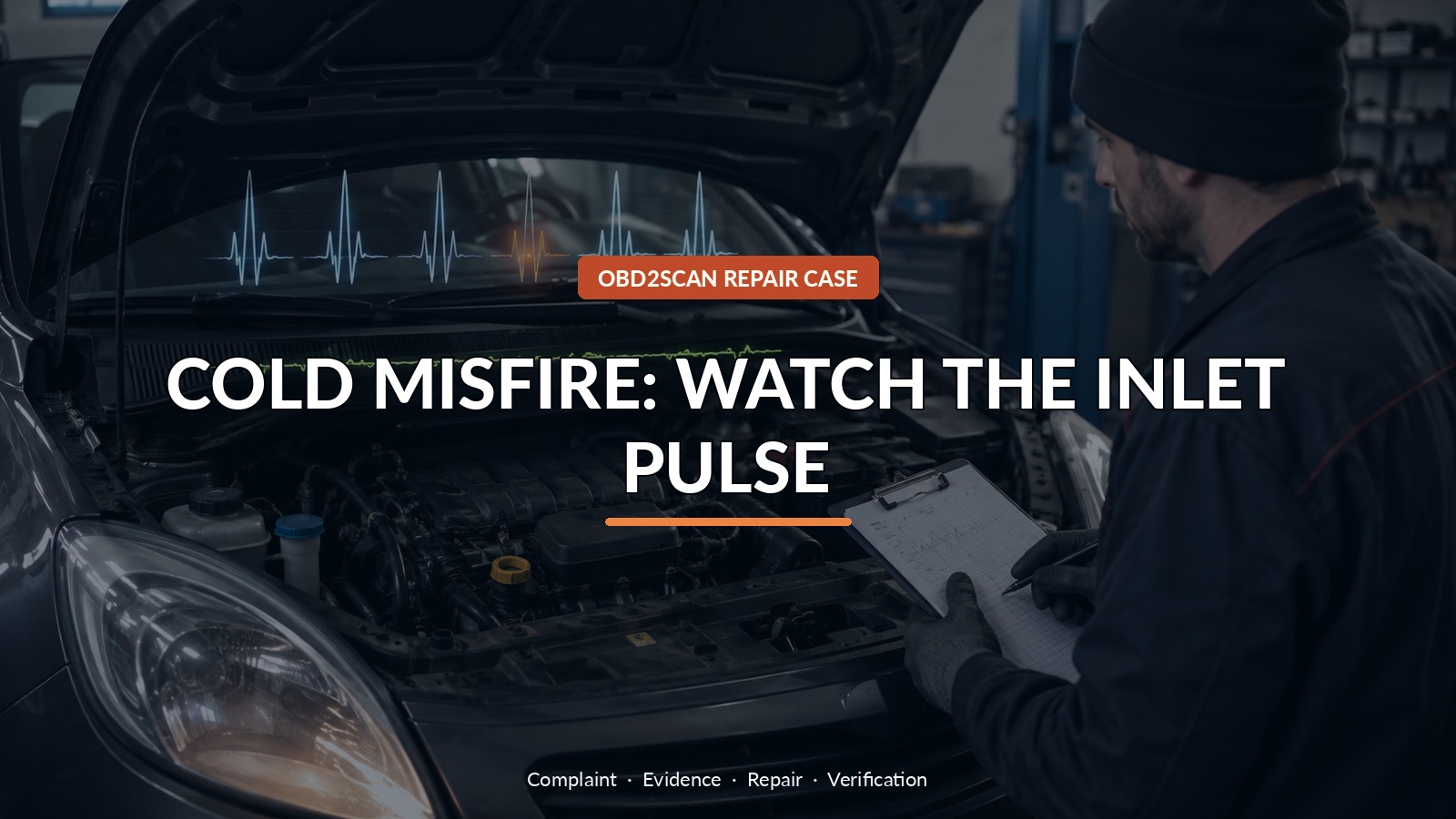 Cold Misfire: Watch The Inlet Pulse — conceptual diagnostic scene