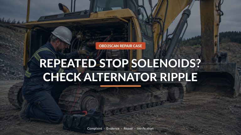 Repeated Stop Solenoids? Check Alternator Ripple — conceptual diagnostic scene