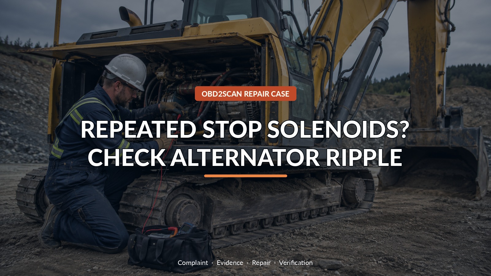 Repeated Stop Solenoids? Check Alternator Ripple — conceptual diagnostic scene