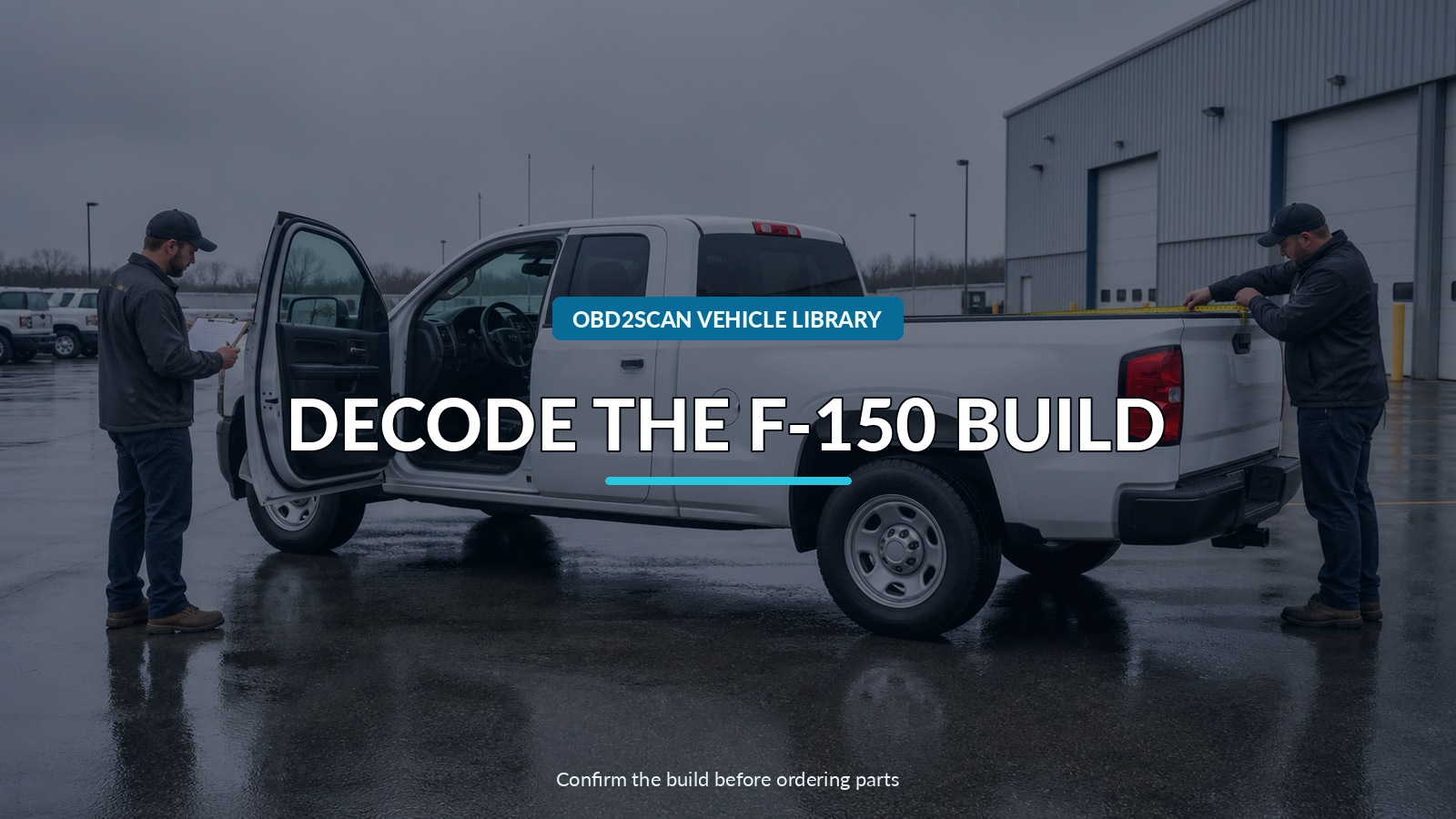 Decode The F-150 Build — conceptual vehicle identity-verification scene