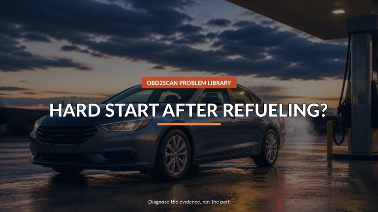 Hard Start After Refueling? — conceptual diagnostic scene