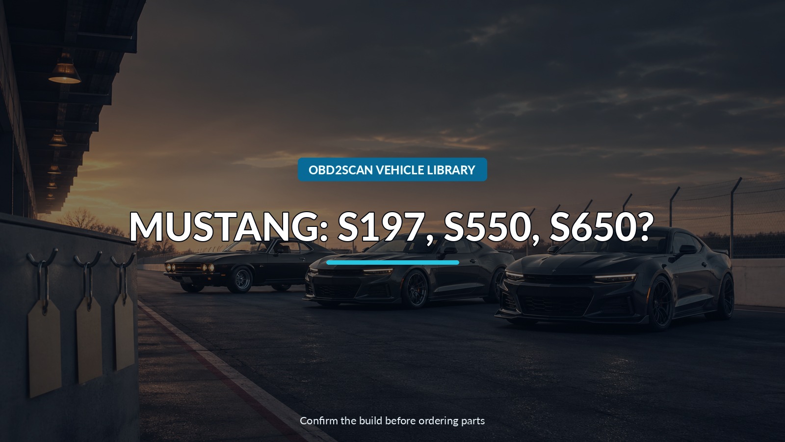 Mustang: S197, S550, S650? — conceptual vehicle identity-verification scene