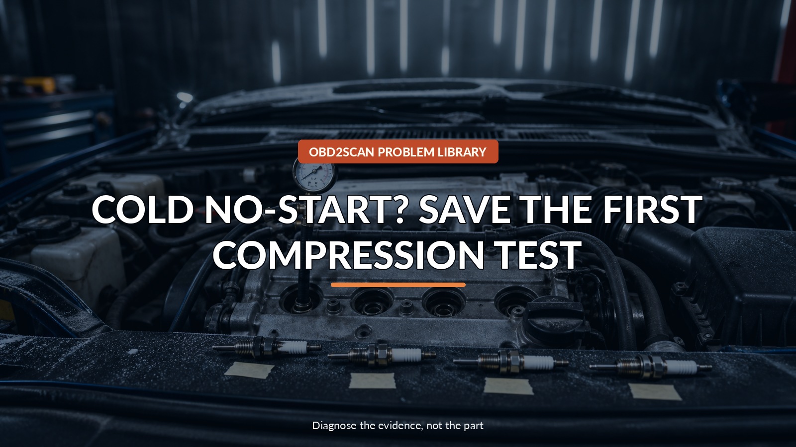 Cold No-Start? Save The First Compression Test — conceptual diagnostic scene