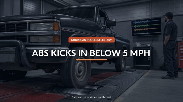 Abs Kicks In Below 5 Mph — conceptual diagnostic scene