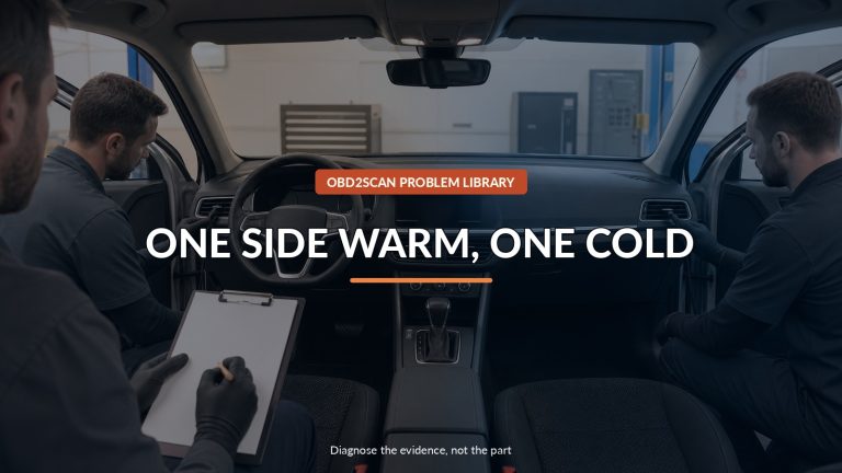 One Side Warm, One Cold — conceptual diagnostic scene