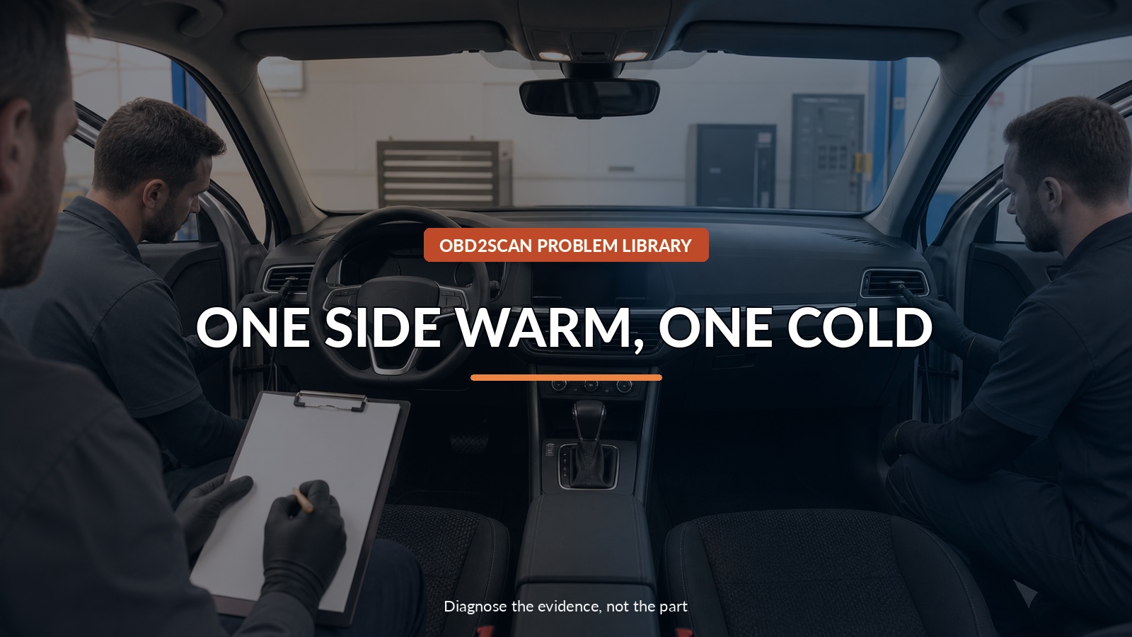 One Side Warm, One Cold — conceptual diagnostic scene