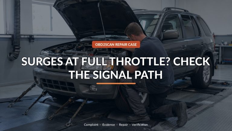 Surges At Full Throttle? Check The Signal Path — conceptual diagnostic scene