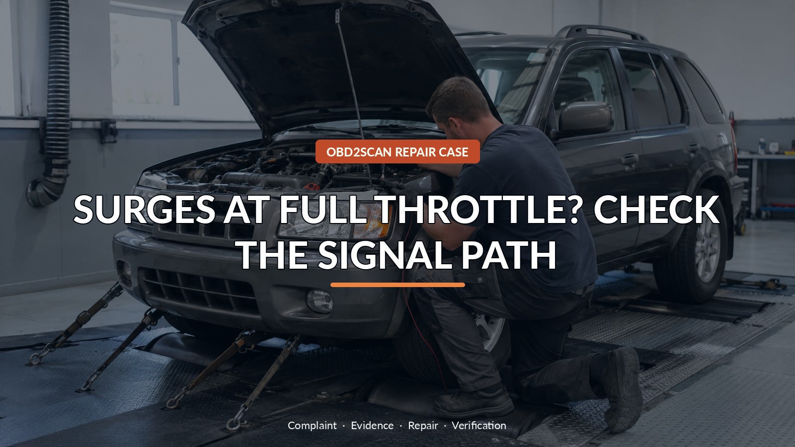 Surges At Full Throttle? Check The Signal Path — conceptual diagnostic scene
