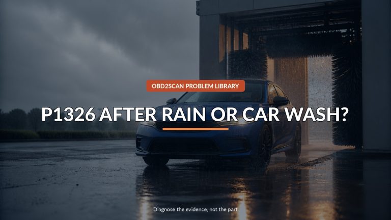 P1326 After Rain Or Car Wash? — conceptual diagnostic scene